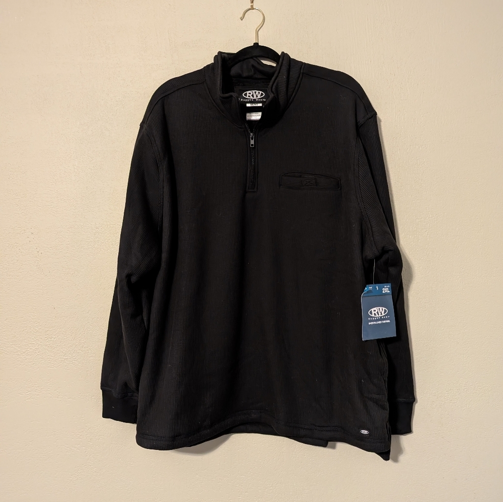 Men's Black Half-Zip Pullover
